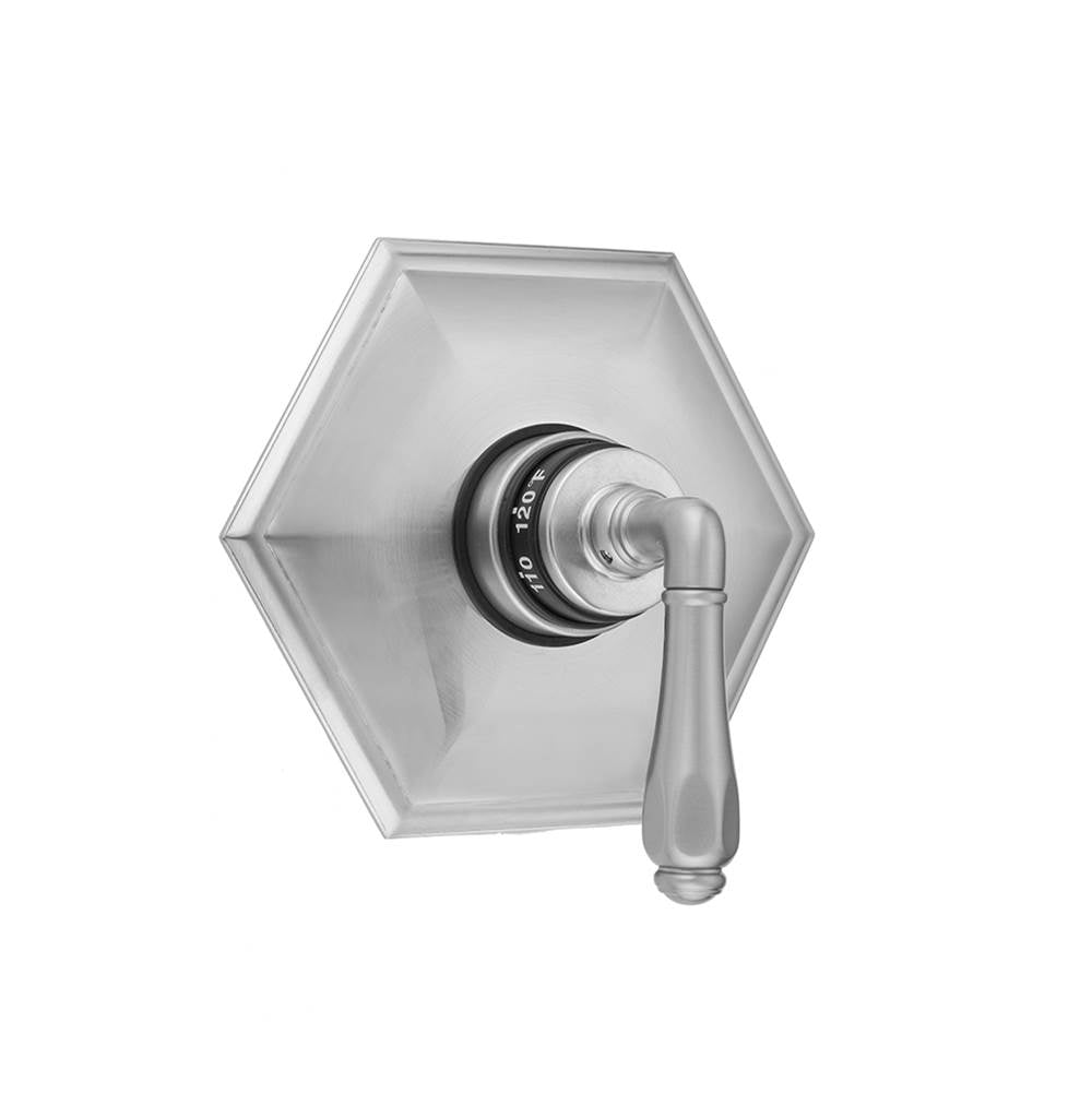 Jaclo - Hex Plate with Smooth Lever Trim for Thermostatic Valves (J-TH34 & J-TH12) - White