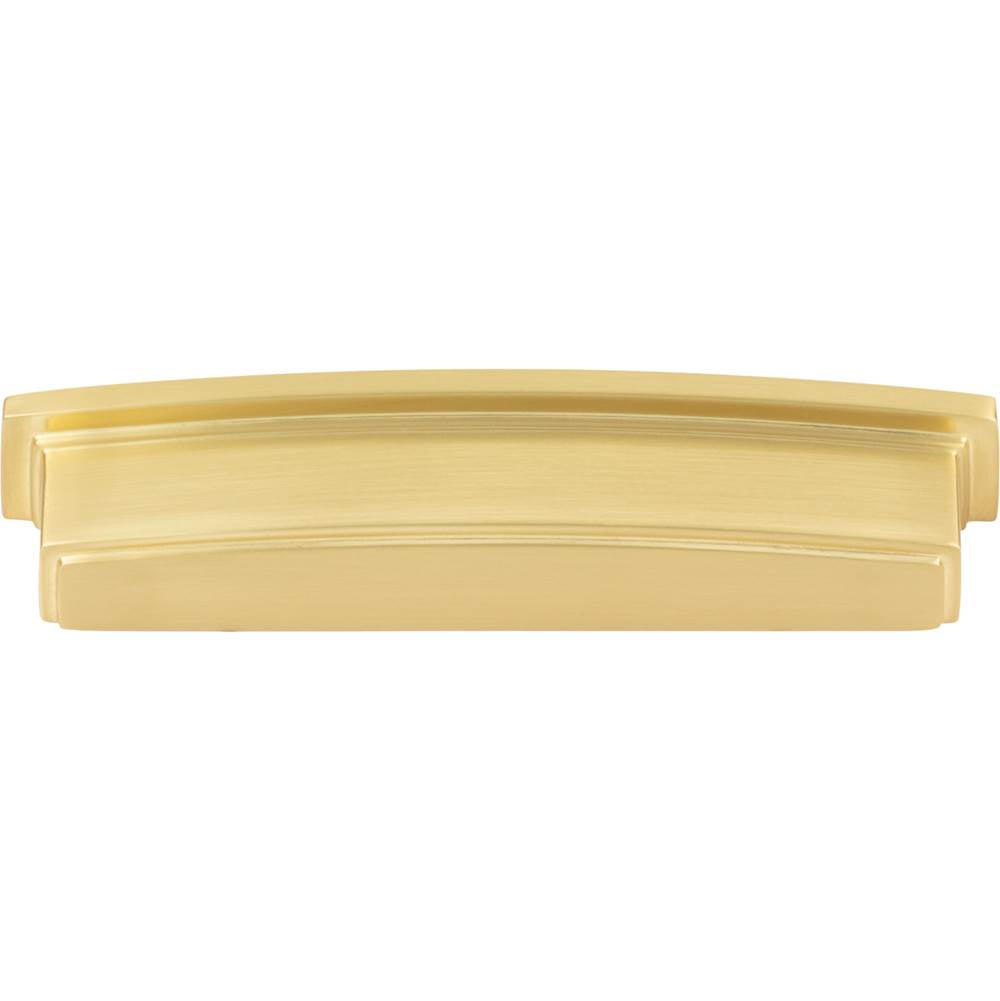 128 mm Center Brushed Gold Square-to-Center Square Renzo Cabinet Cup Pull