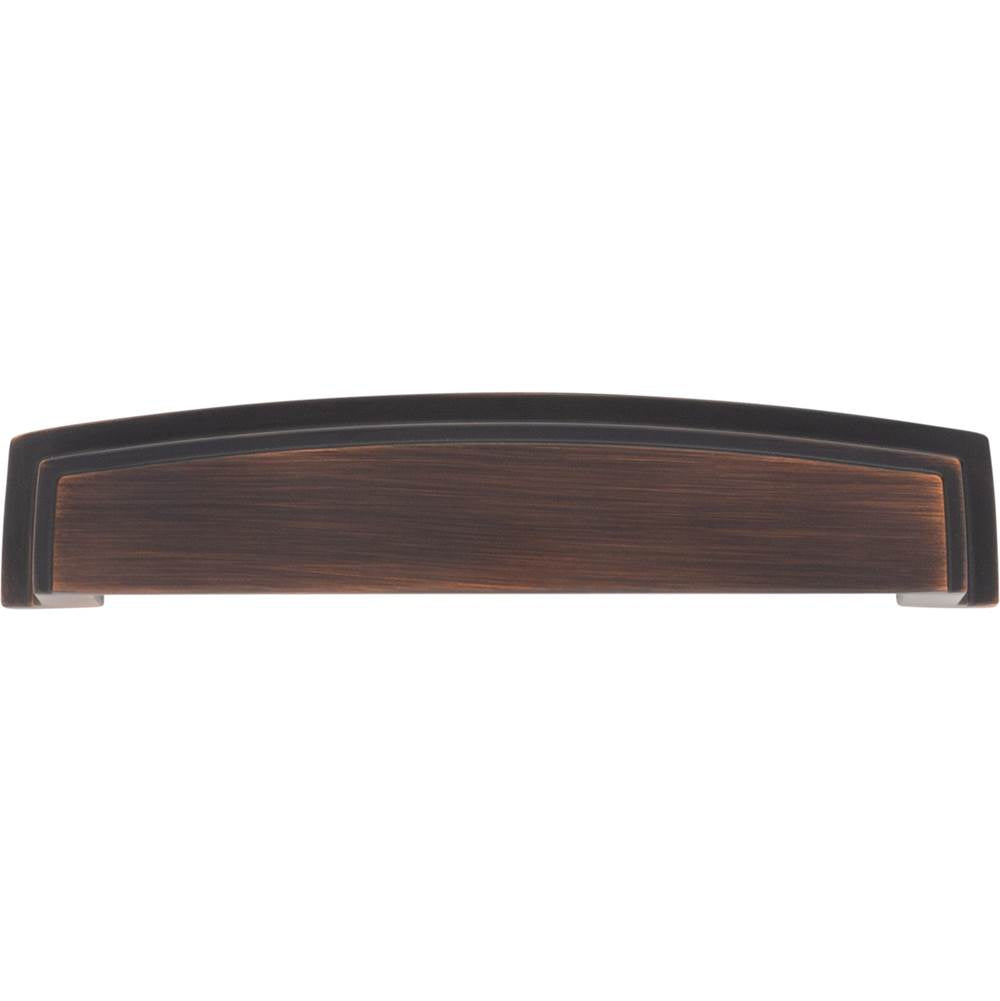 128 mm Center Brushed Oil Rubbed Bronze Square-to-Center Square Renzo Cabinet Cup Pull
