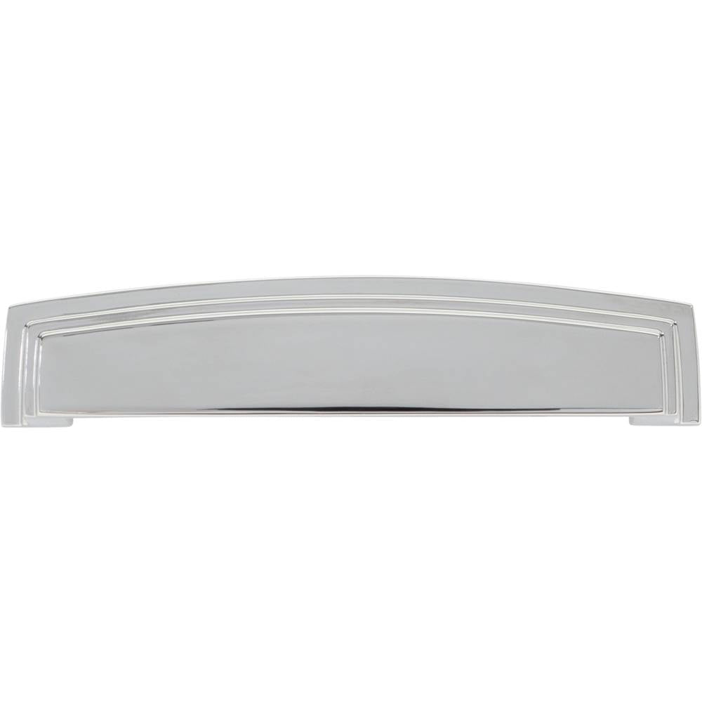 128 mm Center Polished Chrome Square-to-Center Square Renzo Cabinet Cup Pull