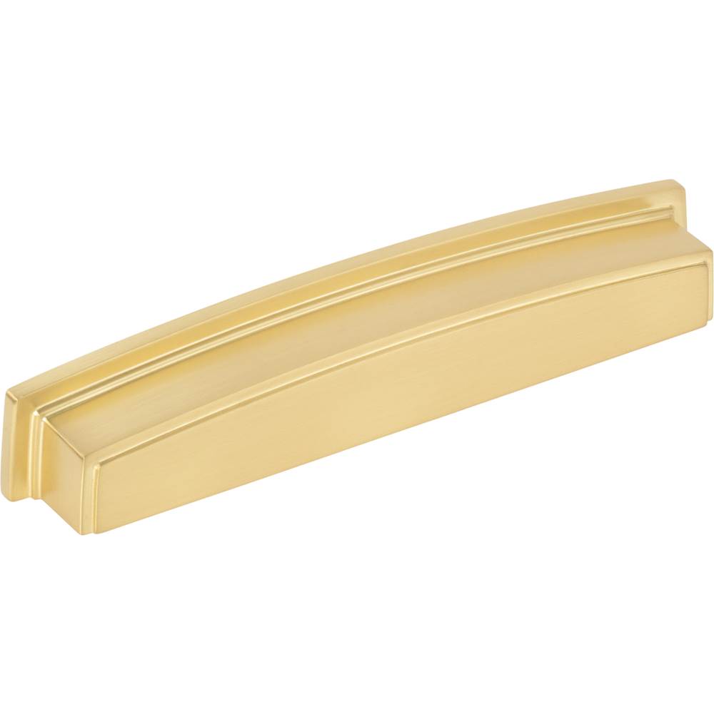 Jeffrey Alexander - 160 mm Center Brushed Gold Square-to-Center Square Renzo Cabinet Cup Pull - Brushed Gold
