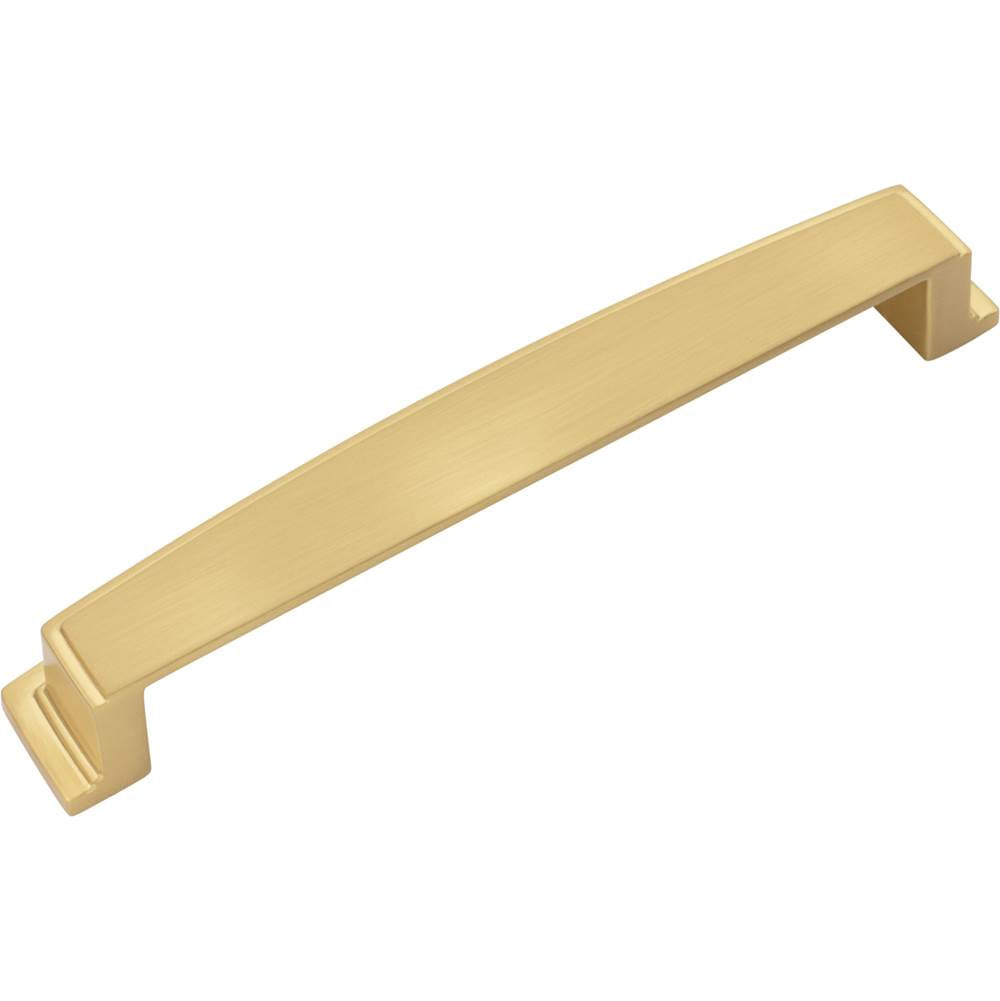 160 mm Center Brushed Gold Square-to-Center Square Renzo Cabinet Cup Pull