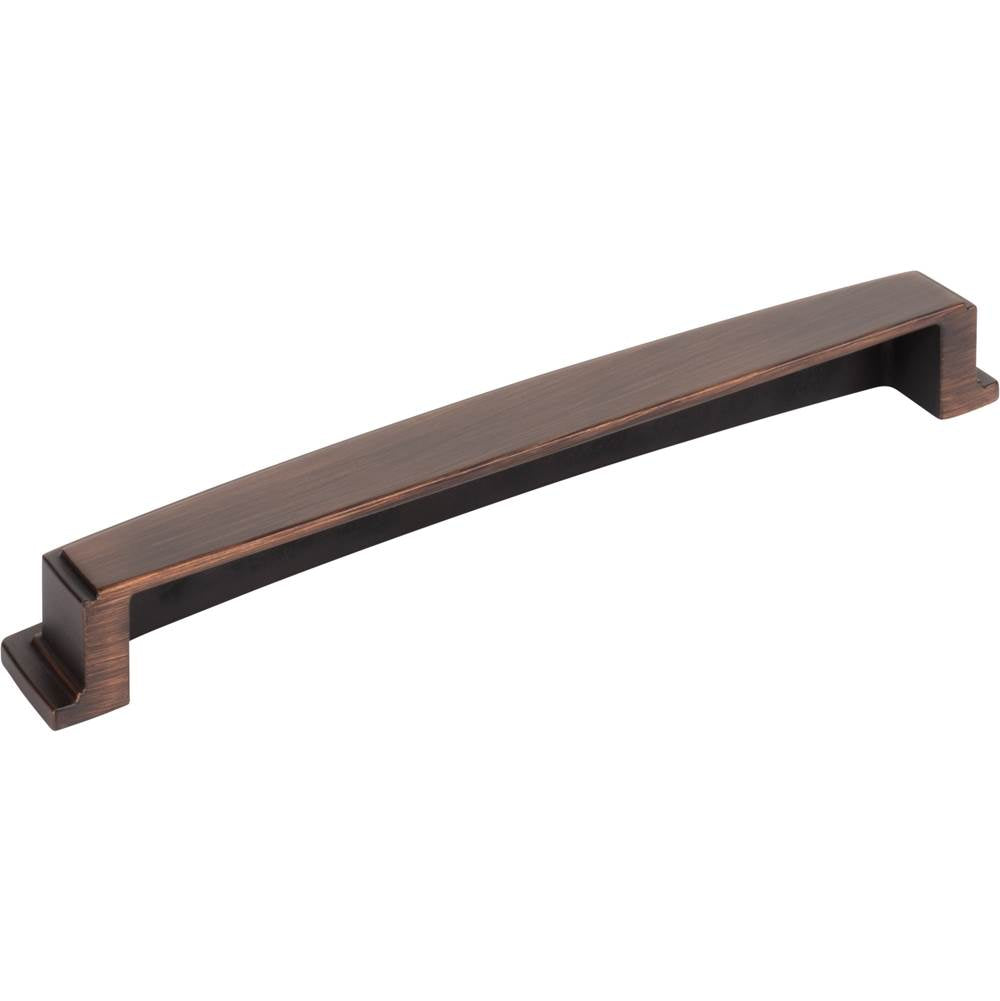 192 mm Center Brushed Oil Rubbed Bronze Square-to-Center Square Renzo Cabinet Cup Pull