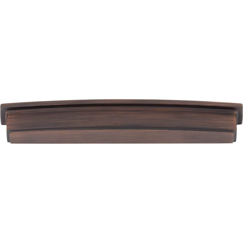 192 mm Center Brushed Oil Rubbed Bronze Square-to-Center Square Renzo Cabinet Cup Pull