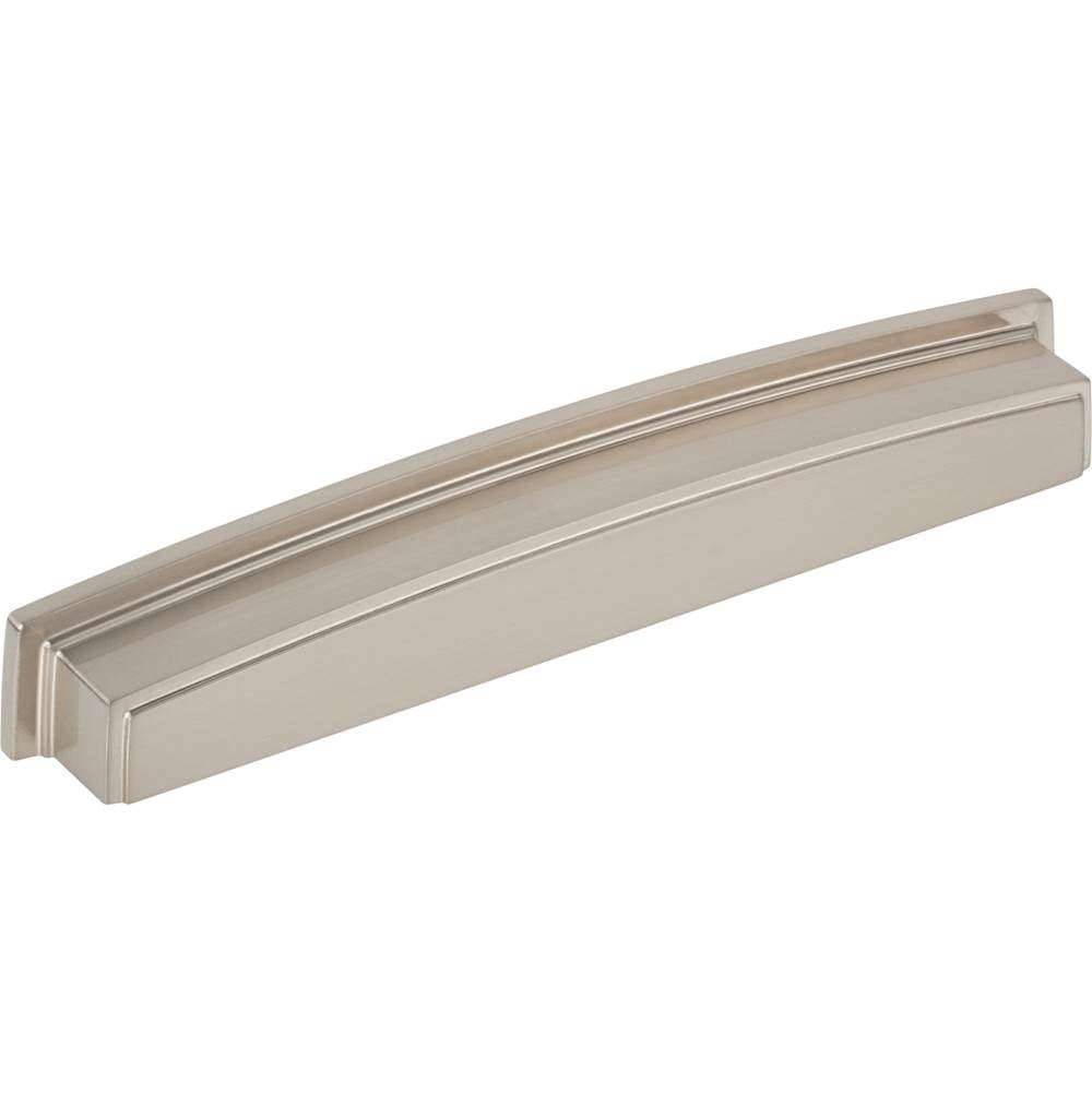 Jeffrey Alexander - 192 mm Center Satin Nickel Square-to-Center Square Renzo Cabinet Cup Pull - Satin Nickel