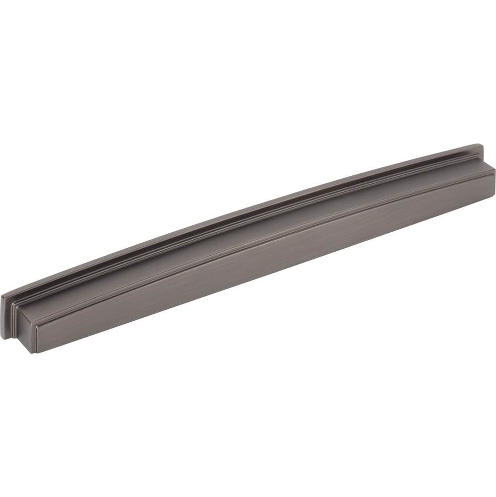 Jeffrey Alexander - 305 mm Center Brushed Pewter Square-to-Center Square Renzo Cabinet Cup Pull - Brushed Pewter