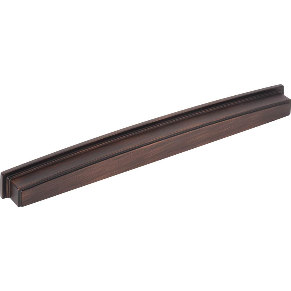 Jeffrey Alexander - 305 mm Center Brushed Oil Rubbed Bronze Square-to-Center Square Renzo Cabinet Cup Pull - Brushed Oil Rubbed Bronze