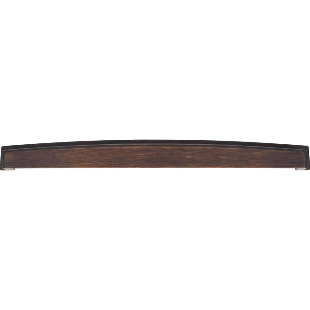 305 mm Center Brushed Oil Rubbed Bronze Square-to-Center Square Renzo Cabinet Cup Pull