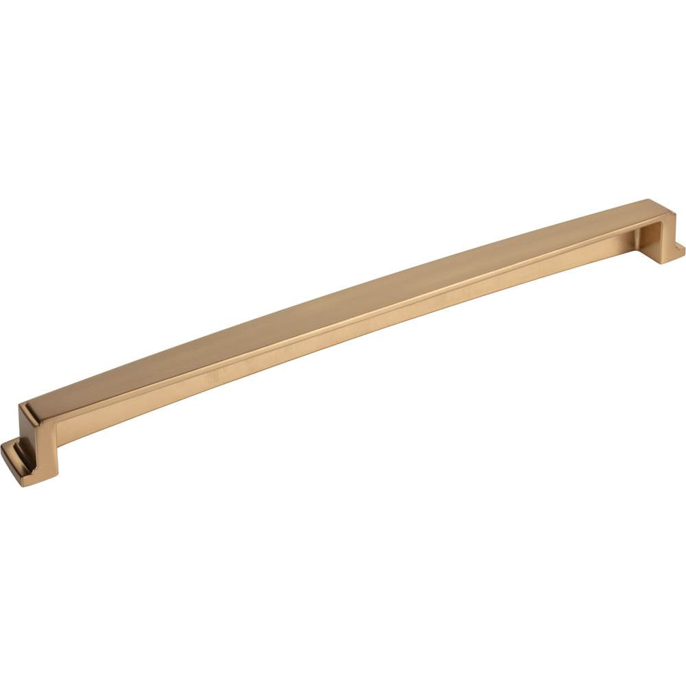 305 mm Center Satin Bronze Square-to-Center Square Renzo Cabinet Cup Pull