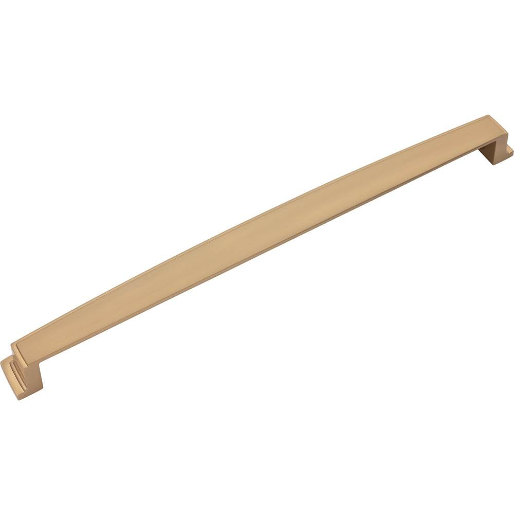 305 mm Center Satin Bronze Square-to-Center Square Renzo Cabinet Cup Pull