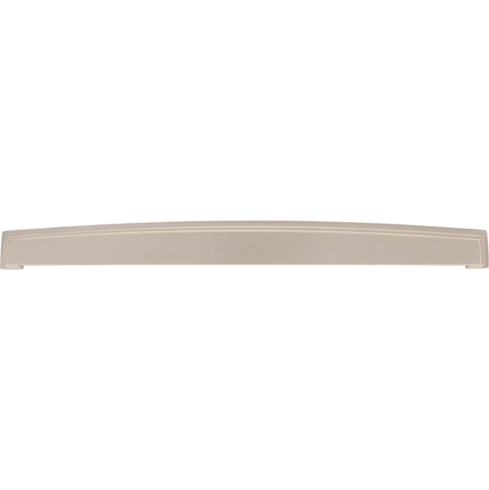 305 mm Center Satin Nickel Square-to-Center Square Renzo Cabinet Cup Pull