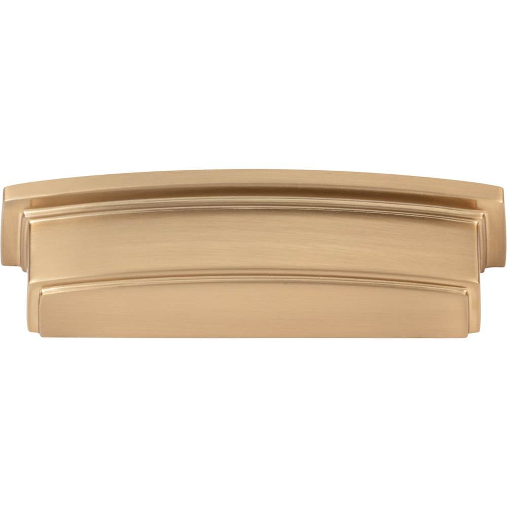 96 mm Center Satin Bronze Square-to-Center Square Renzo Cabinet Cup Pull