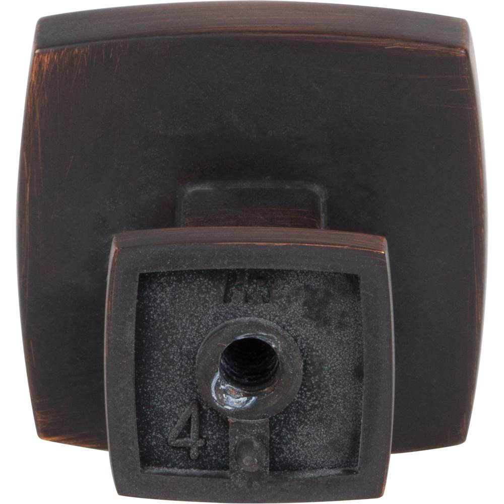 1-1/4'' Overall Length Brushed Oil Rubbed Bronze Square Renzo Cabinet Knob