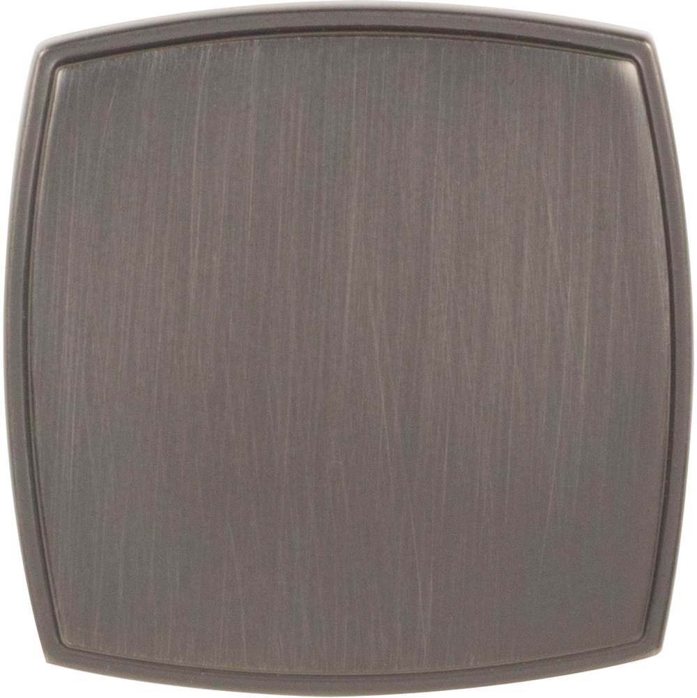 1-3/4'' Overall Length Brushed Pewter Square Renzo Cabinet Knob