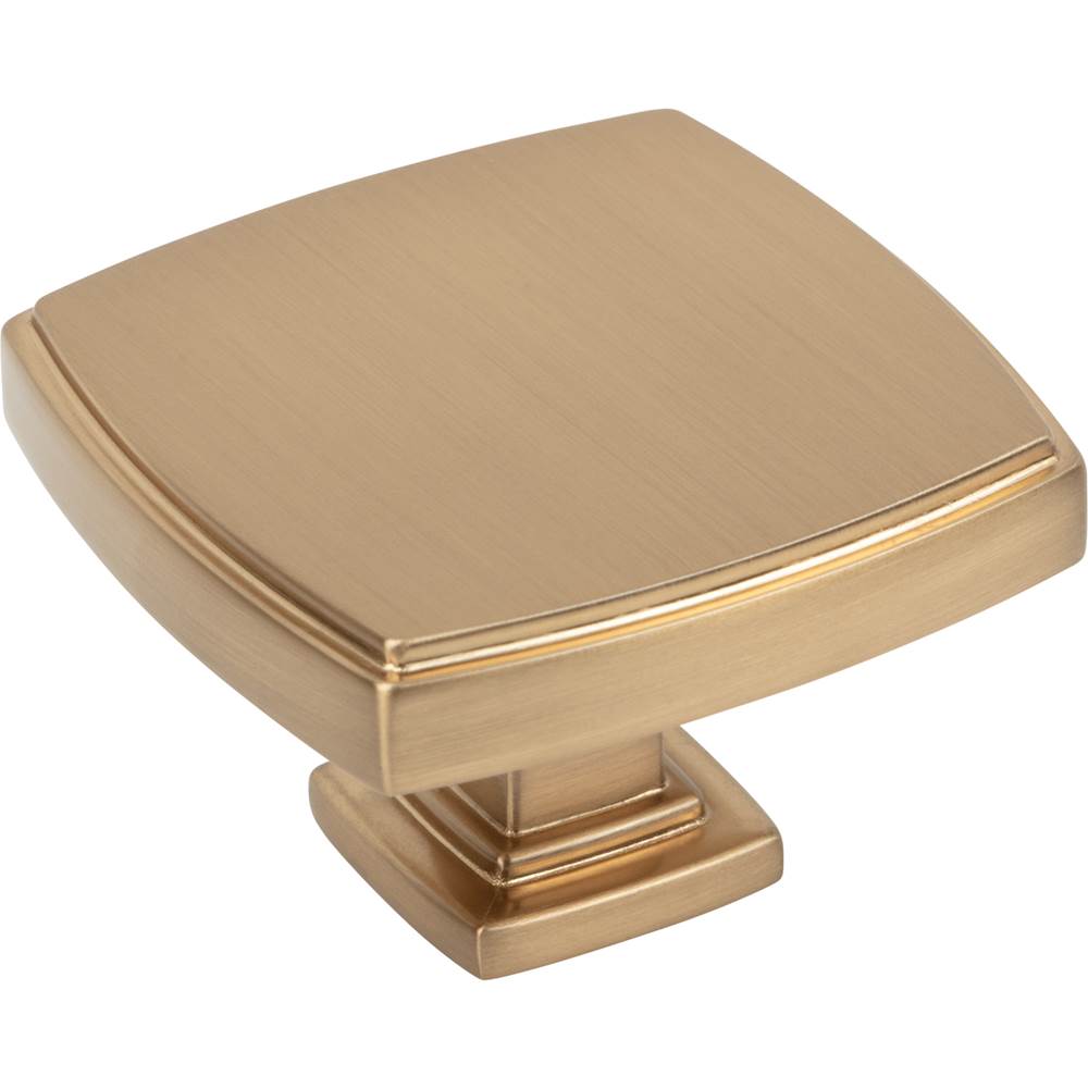 Jeffrey Alexander - 1-3/4'' Overall Length Satin Bronze Square Renzo Cabinet Knob - Satin Bronze