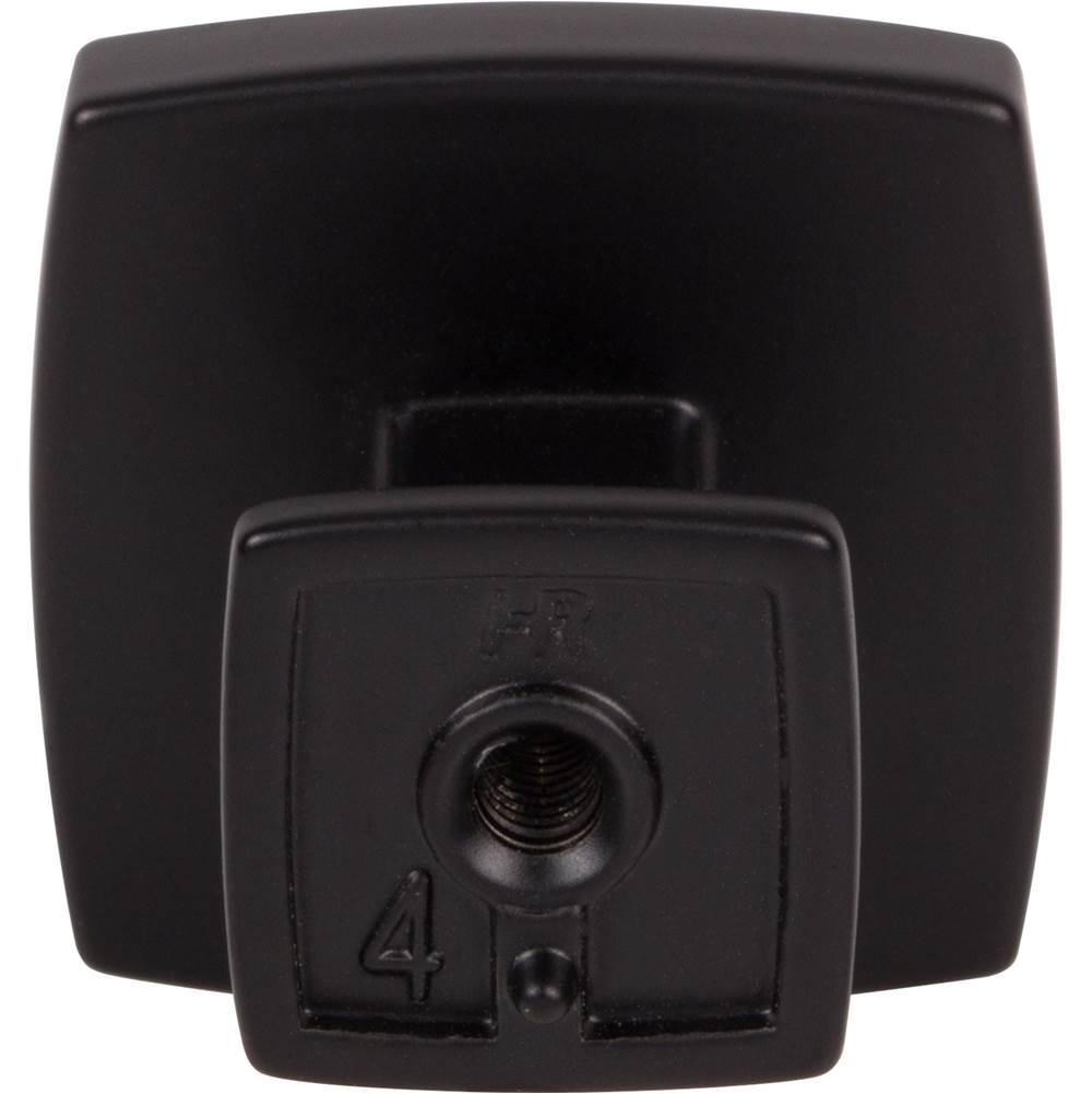 1-1/4'' Overall Length Matte Black Square Renzo Cabinet Knob
