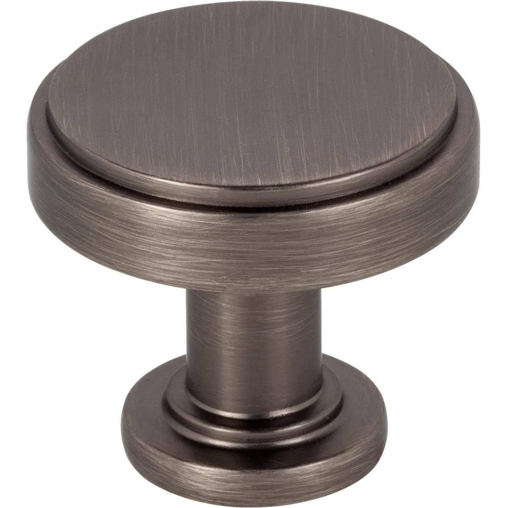 Jeffrey Alexander - 1-1/4'' Diameter Brushed Pewter Richard Cabinet Knob - Brushed Pewter