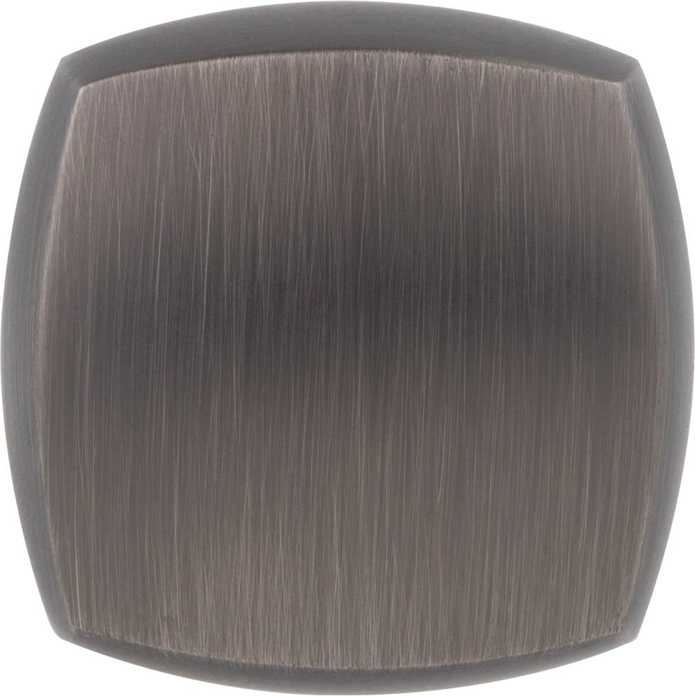 1-1/8'' Overall Length Brushed Pewter Square Audrey Cabinet Knob
