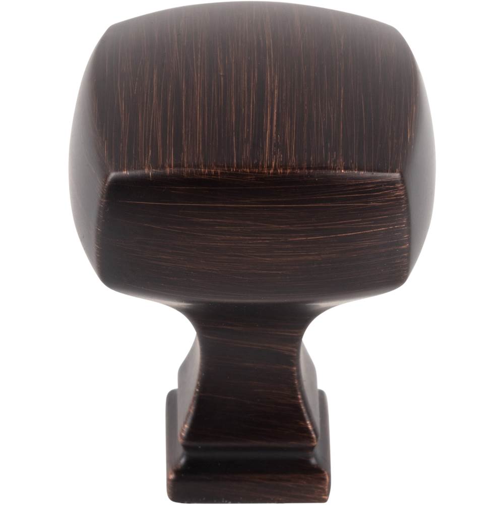 1-1/8'' Overall Length Brushed Oil Rubbed Bronze Square Audrey Cabinet Knob