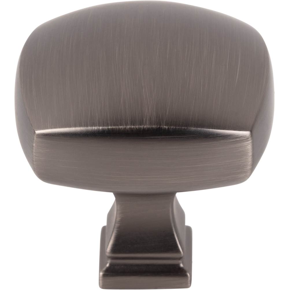 1-3/8'' Overall Length Brushed Pewter Square Audrey Cabinet Knob