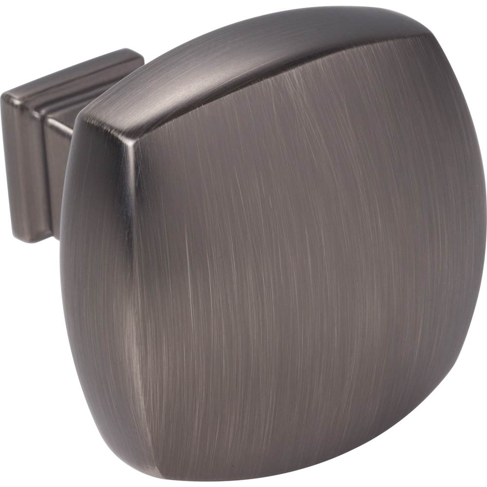 1-3/8'' Overall Length Brushed Pewter Square Audrey Cabinet Knob