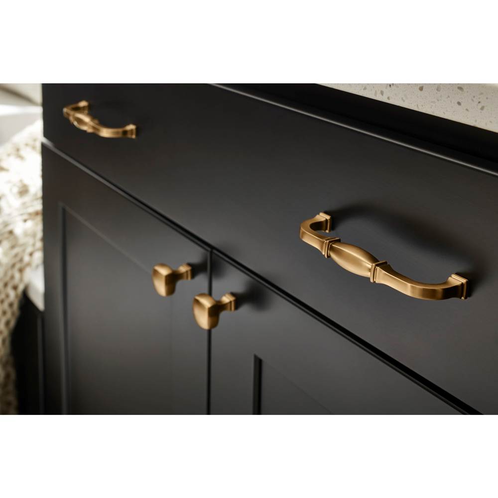 1-3/8'' Overall Length Satin Bronze Square Audrey Cabinet Knob
