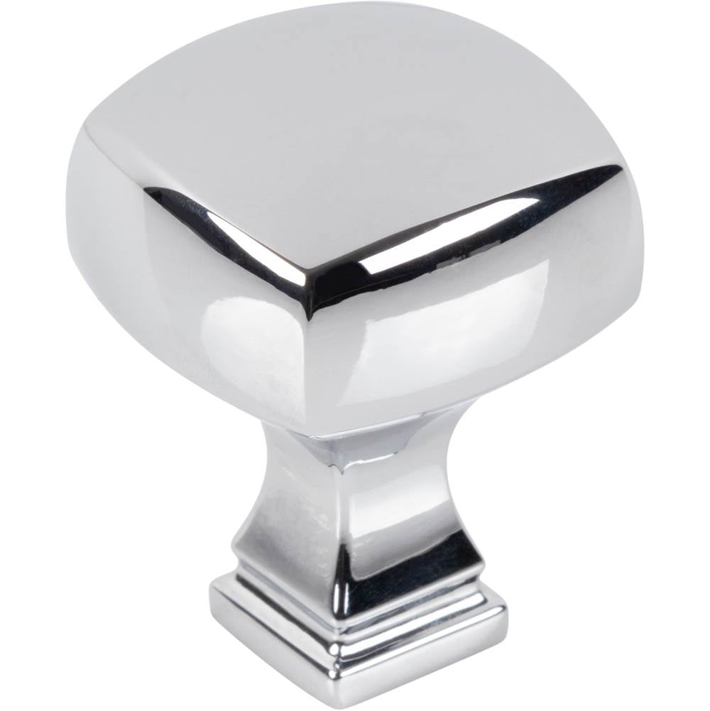 Jeffrey Alexander - 1-1/8'' Overall Length Polished Chrome Square Audrey Cabinet Knob - Polished Chrome