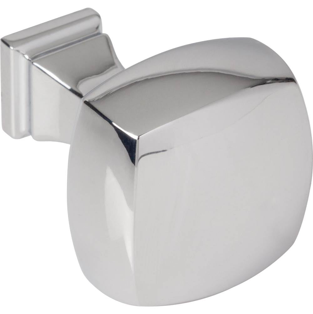 1-1/8'' Overall Length Polished Chrome Square Audrey Cabinet Knob