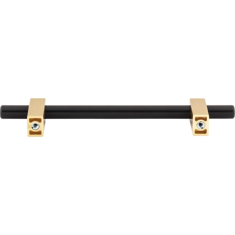 128 mm Center-to-Center Brushed Gold Larkin Cabinet Bar Pull