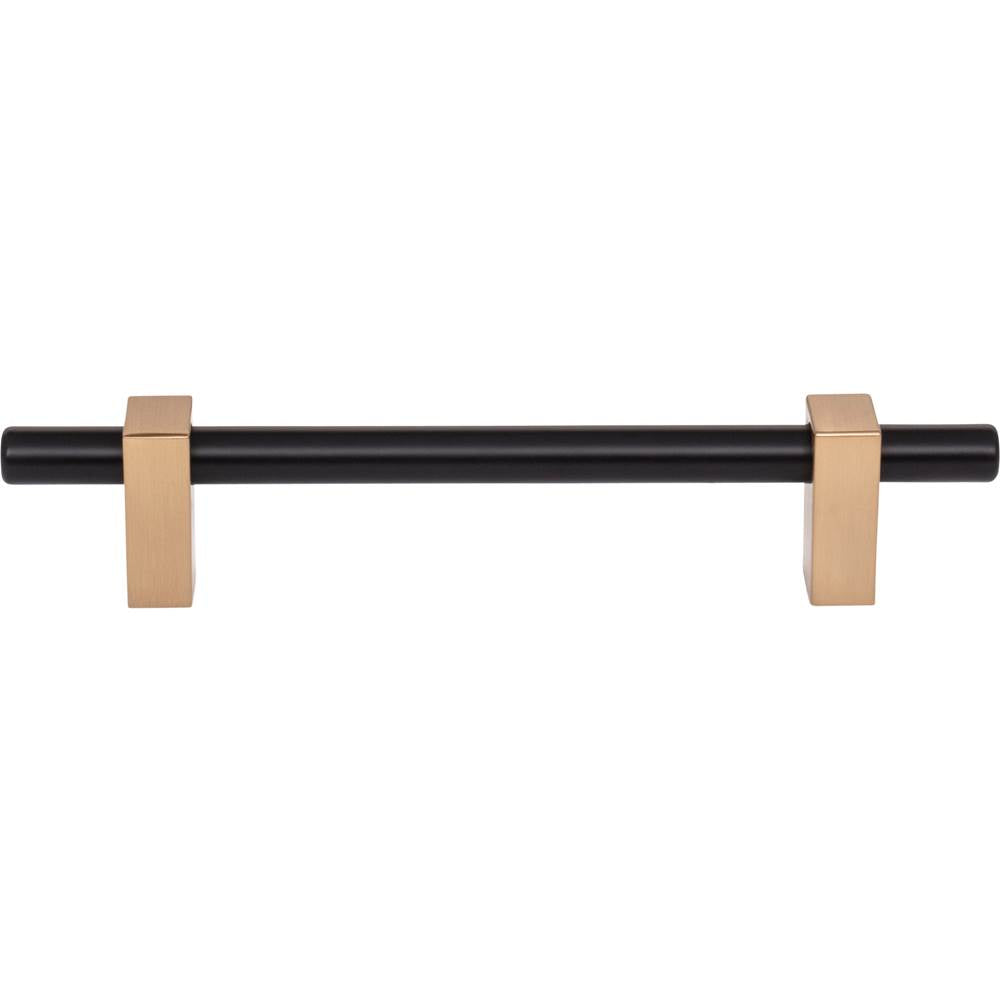 128 mm Center-to-Center Brushed Gold Larkin Cabinet Bar Pull