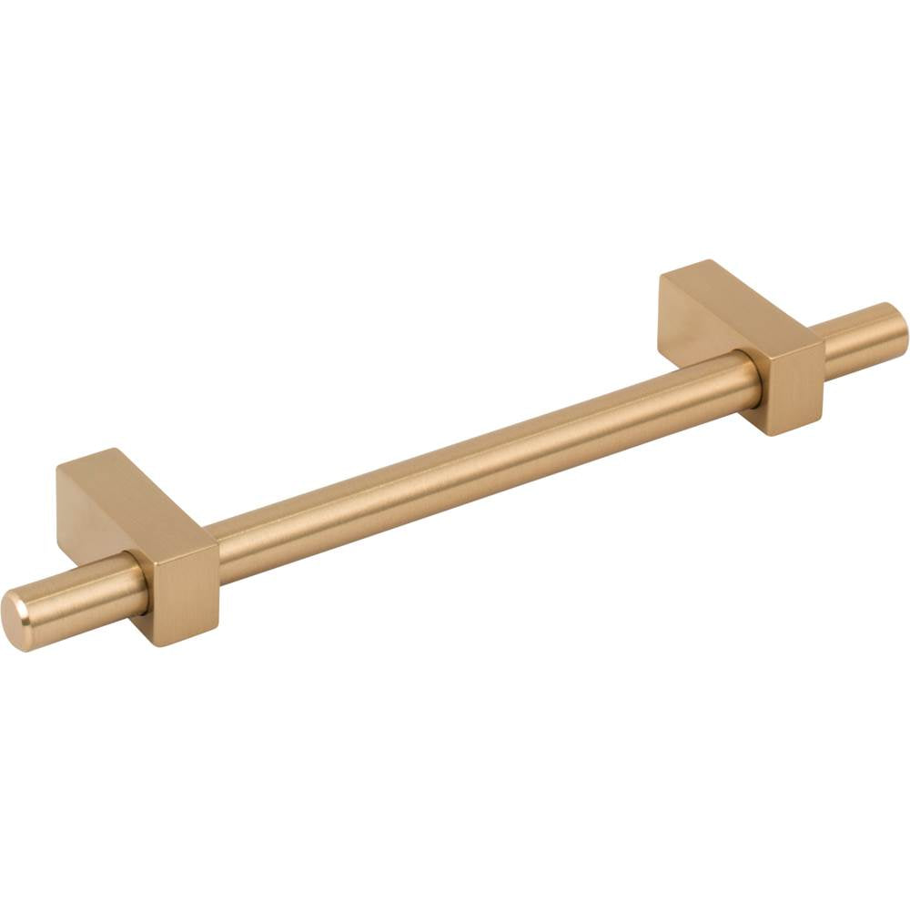 128 mm Center-to-Center Brushed Gold Larkin Cabinet Bar Pull