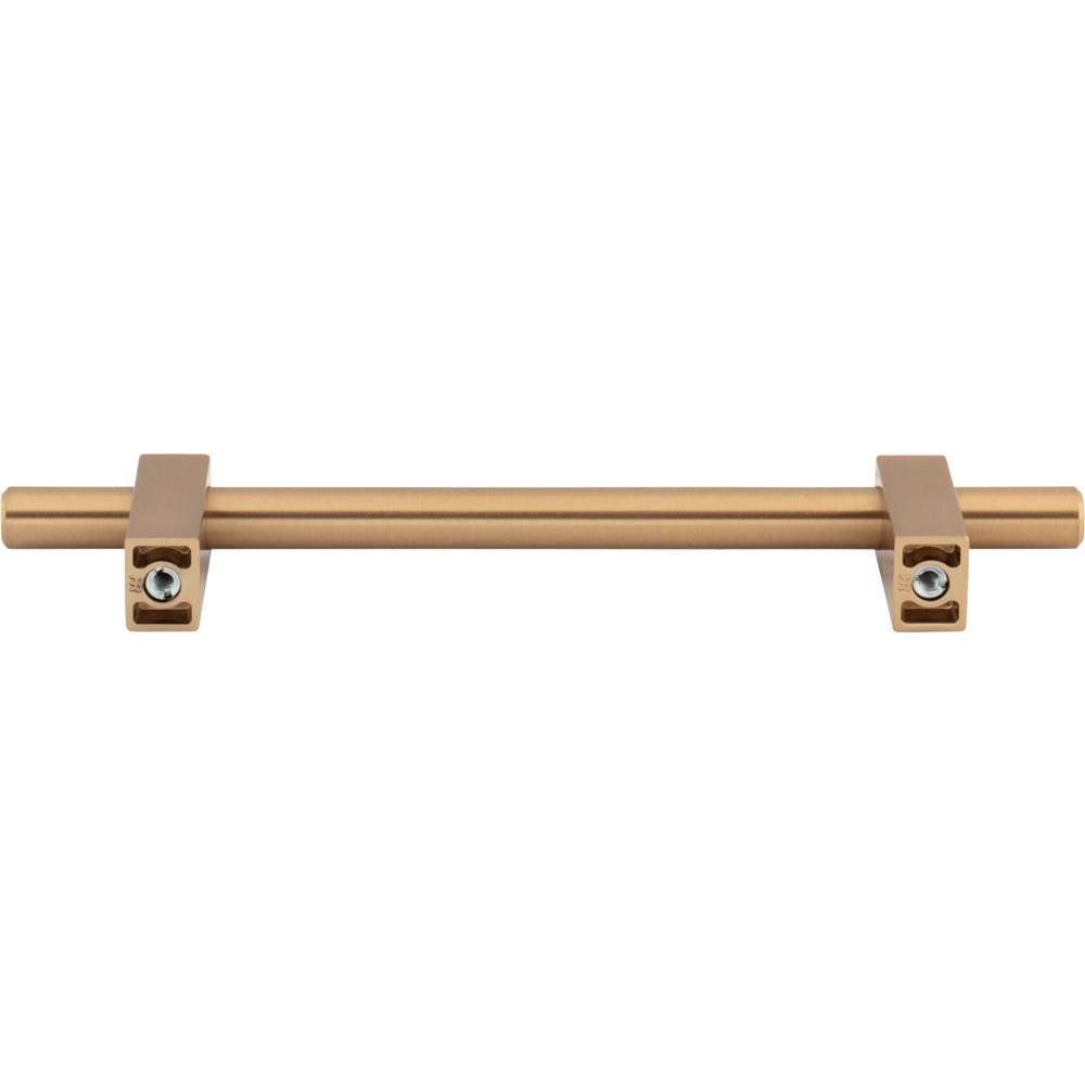 128 mm Center-to-Center Brushed Gold Larkin Cabinet Bar Pull