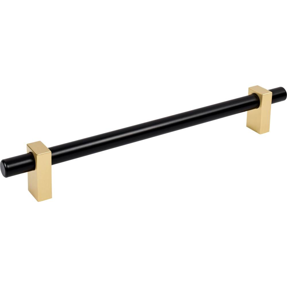Jeffrey Alexander - 12'' Center-to-Center Matte Black with Brushed Gold Larkin Appliance Pull - Matte Black,Brushed Gold