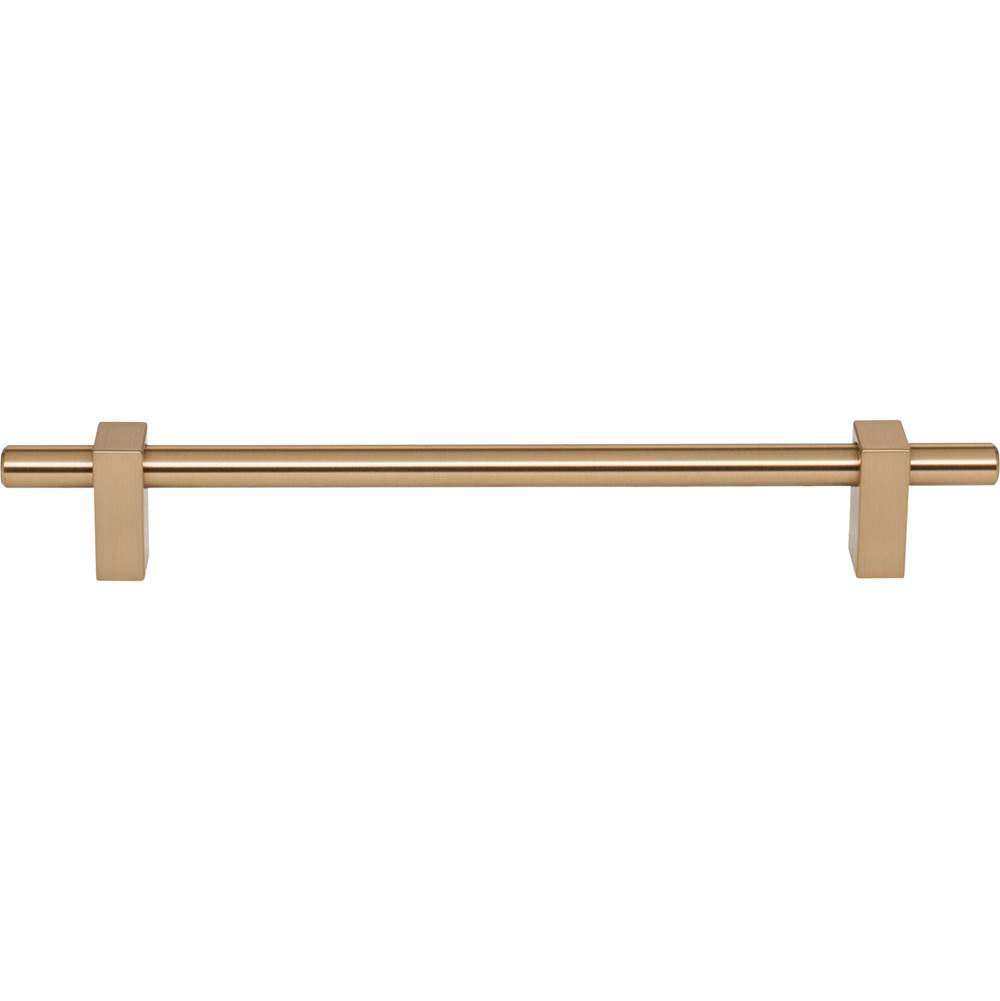 192 mm Center-to-Center Brushed Gold Larkin Cabinet Bar Pull