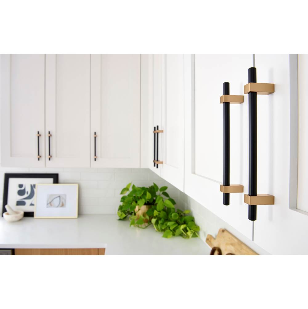305 mm Center-to-Center Brushed Gold Larkin Cabinet Bar Pull
