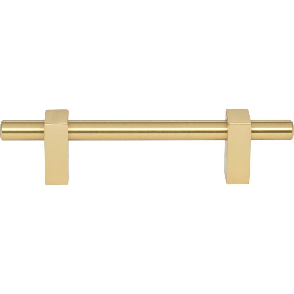 96 mm Center-to-Center Brushed Gold Larkin Cabinet Bar Pull