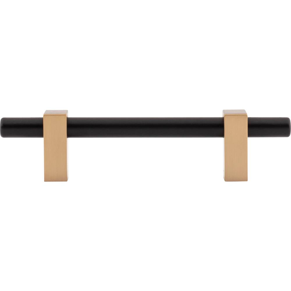 96 mm Center-to-Center Brushed Gold Larkin Cabinet Bar Pull