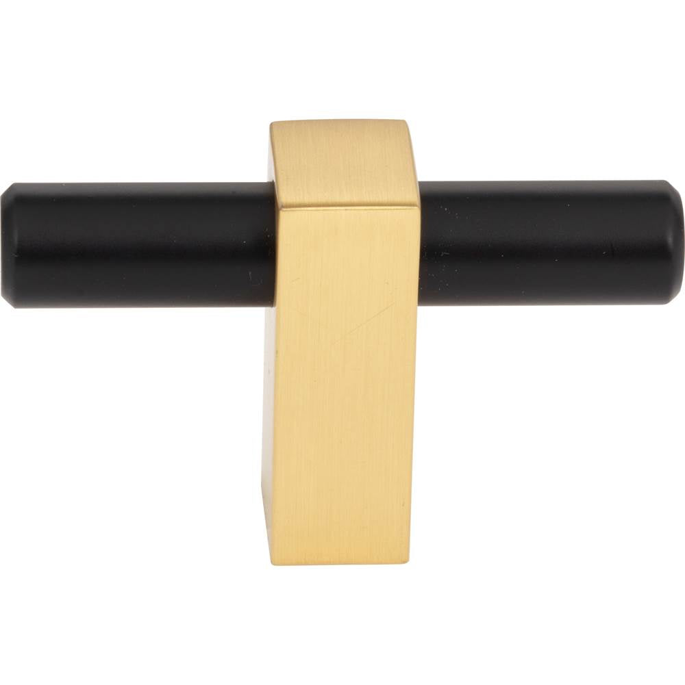 2-3/8'' Overall Length Brushed Gold Larkin ''T'' Knob