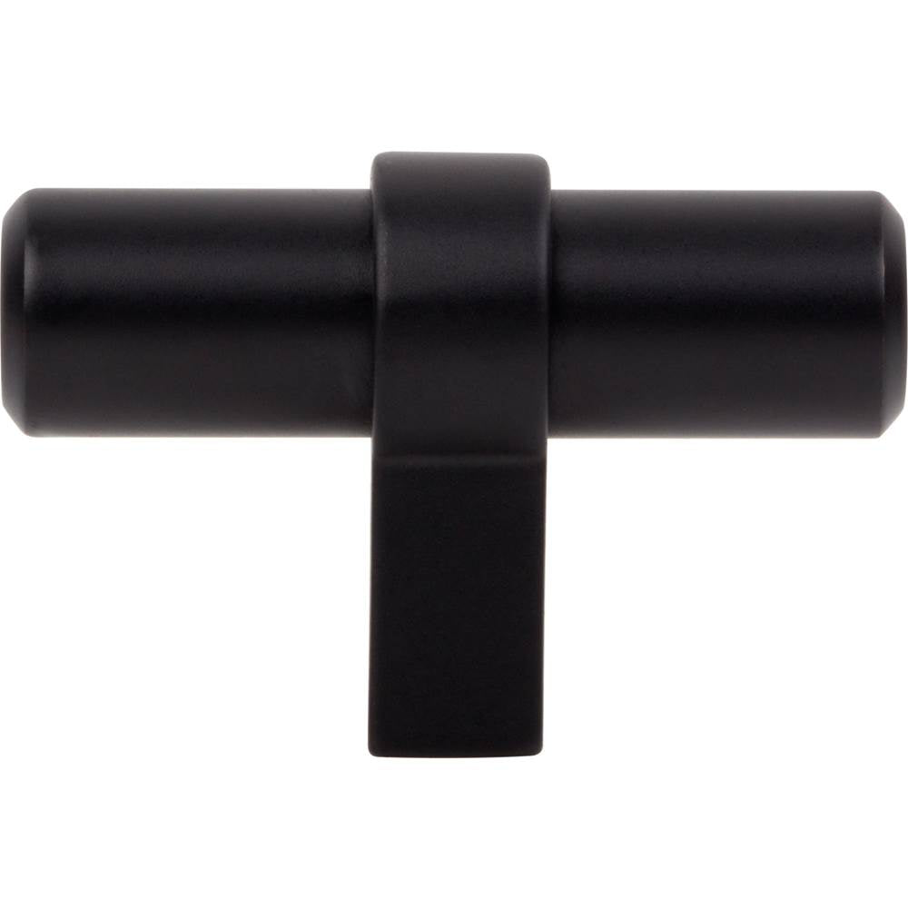 2'' Overall Length Matte Black Key Grande Cabinet ''T'' Knob