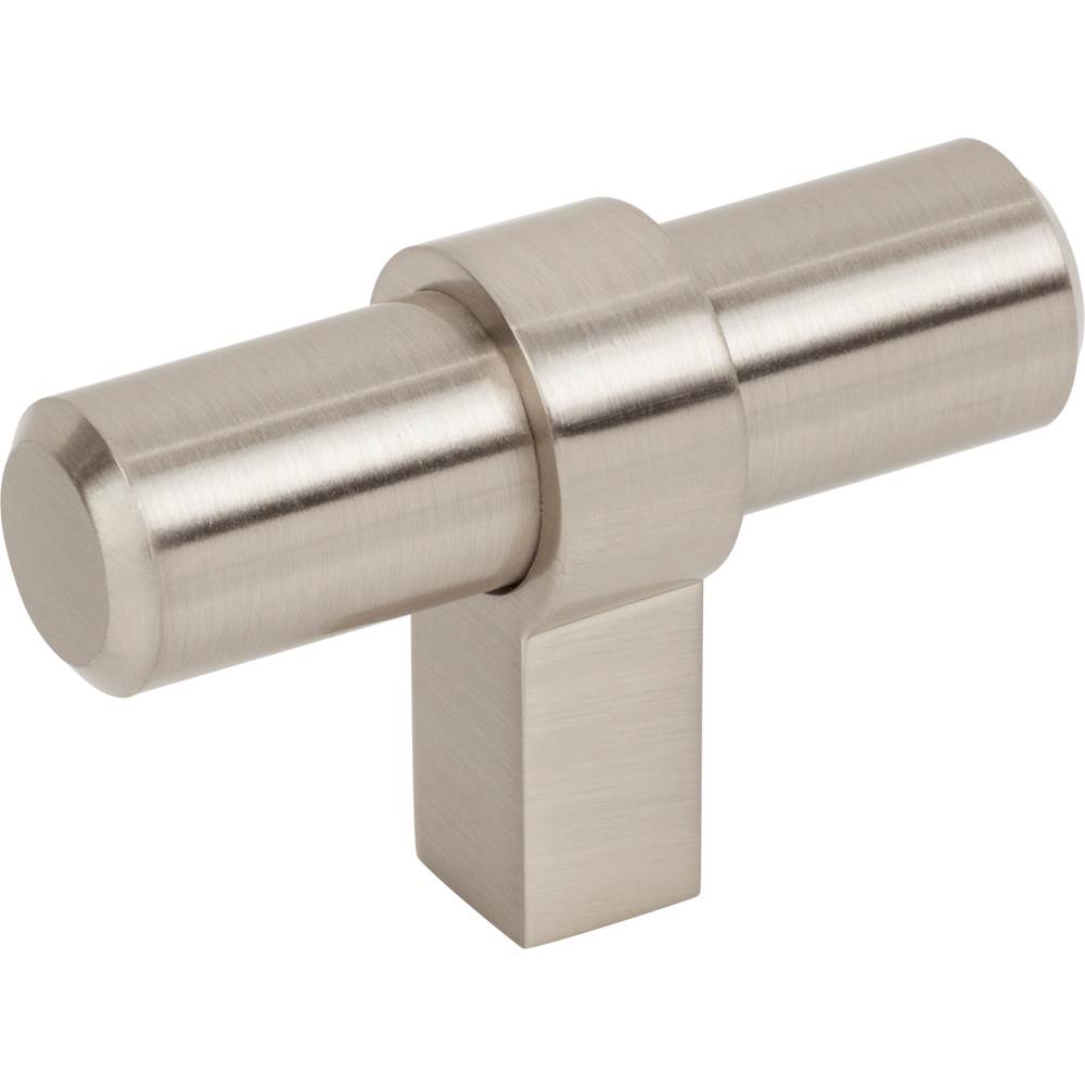 Jeffrey Alexander - 2'' Overall Length Satin Nickel Key Grande Cabinet ''T'' Knob - Satin Nickel