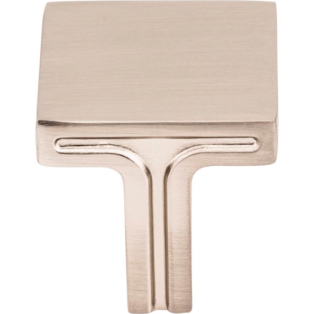 1-1/8'' Overall Length Satin Nickel Square Anwick Cabinet Knob