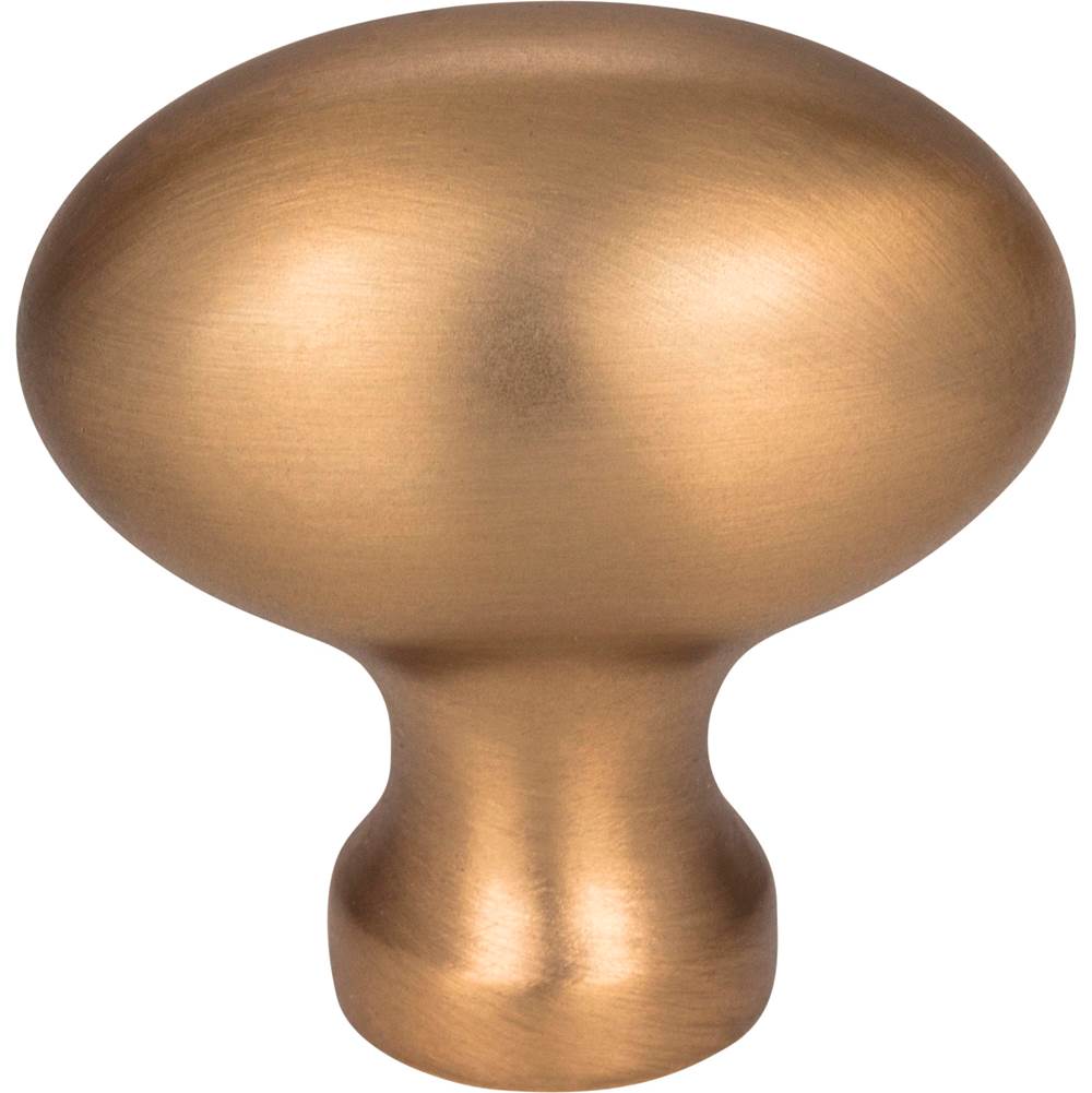 1-9/16'' Overall Length Satin Bronze Football Lyon Cabinet Knob