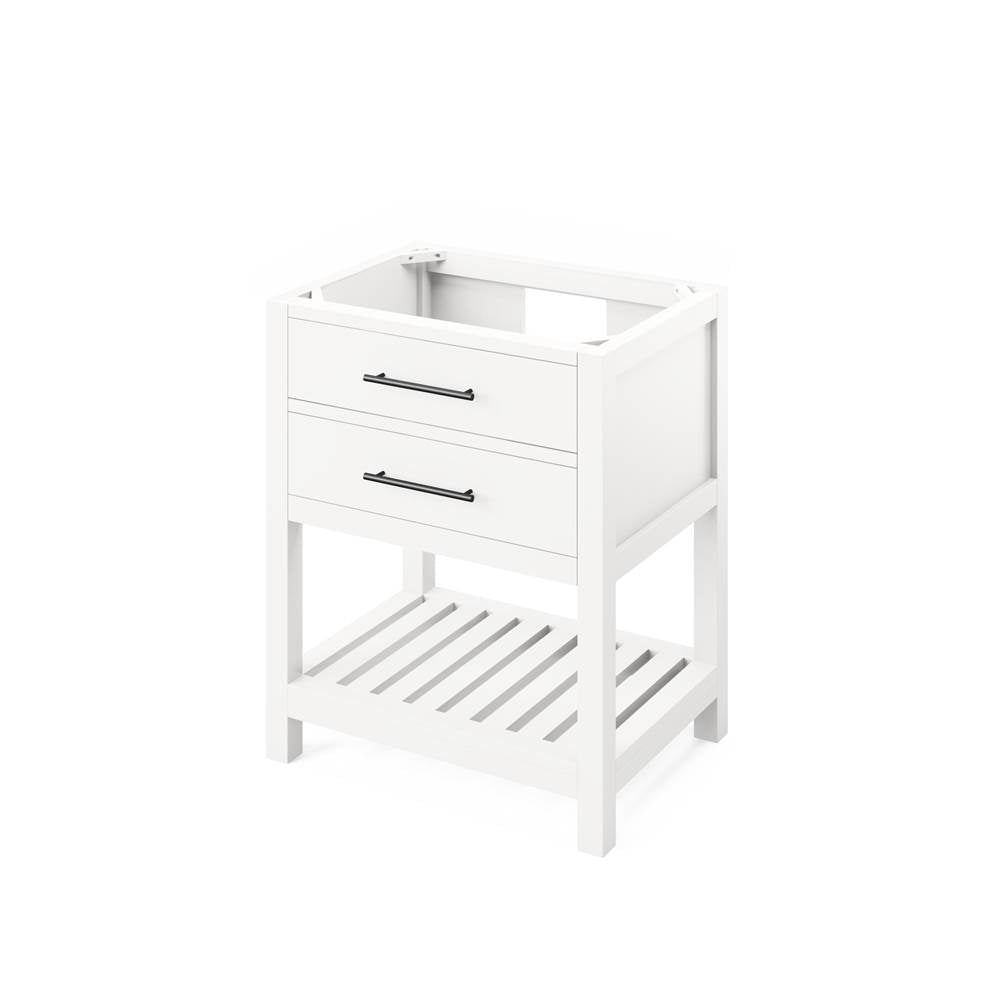 30'' Hale Blue Wavecrest Vanity, White Carrara Marble Vanity Top, undermount rectangle bowl