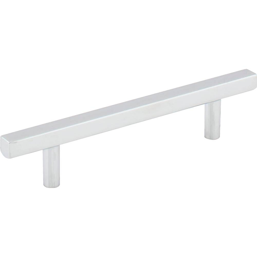 Jeffrey Alexander - 96 mm Center-to-Center Polished Chrome Square Dominique Cabinet Bar Pull - Polished Chrome