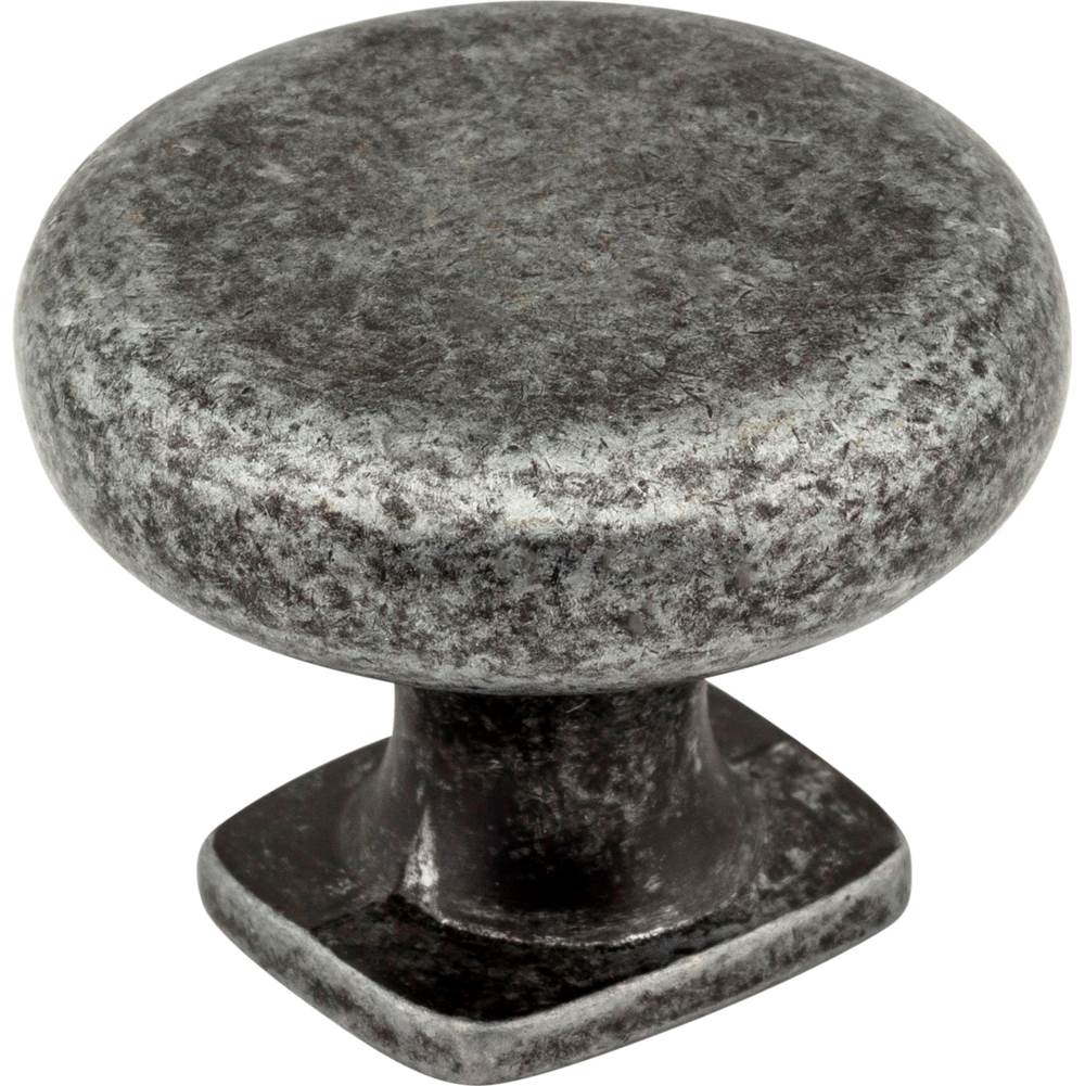 Jeffrey Alexander - 1-3/8'' Diameter Distressed Antique Silver Belcastel 1 Cabinet Knob - Distressed Antique Silver