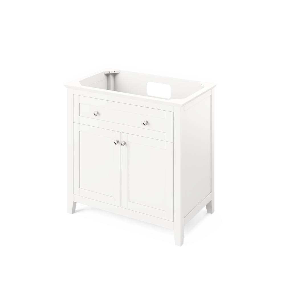 36'' Hale Blue Chatham Vanity, White Carrara Marble Vanity Top, undermount rectangle bowl