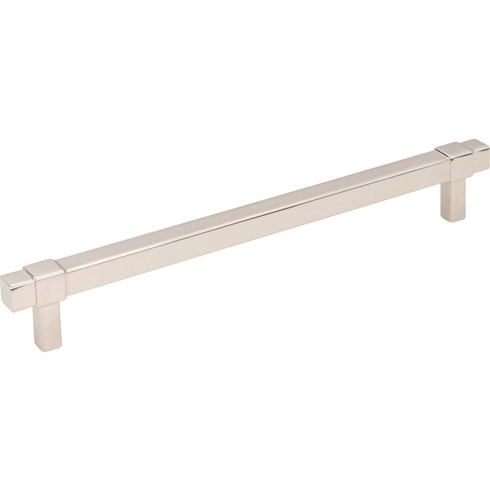 Jeffrey Alexander - 192 mm Center-to-Center Polished Nickel Square Zane Cabinet Pull - Polished Nickel