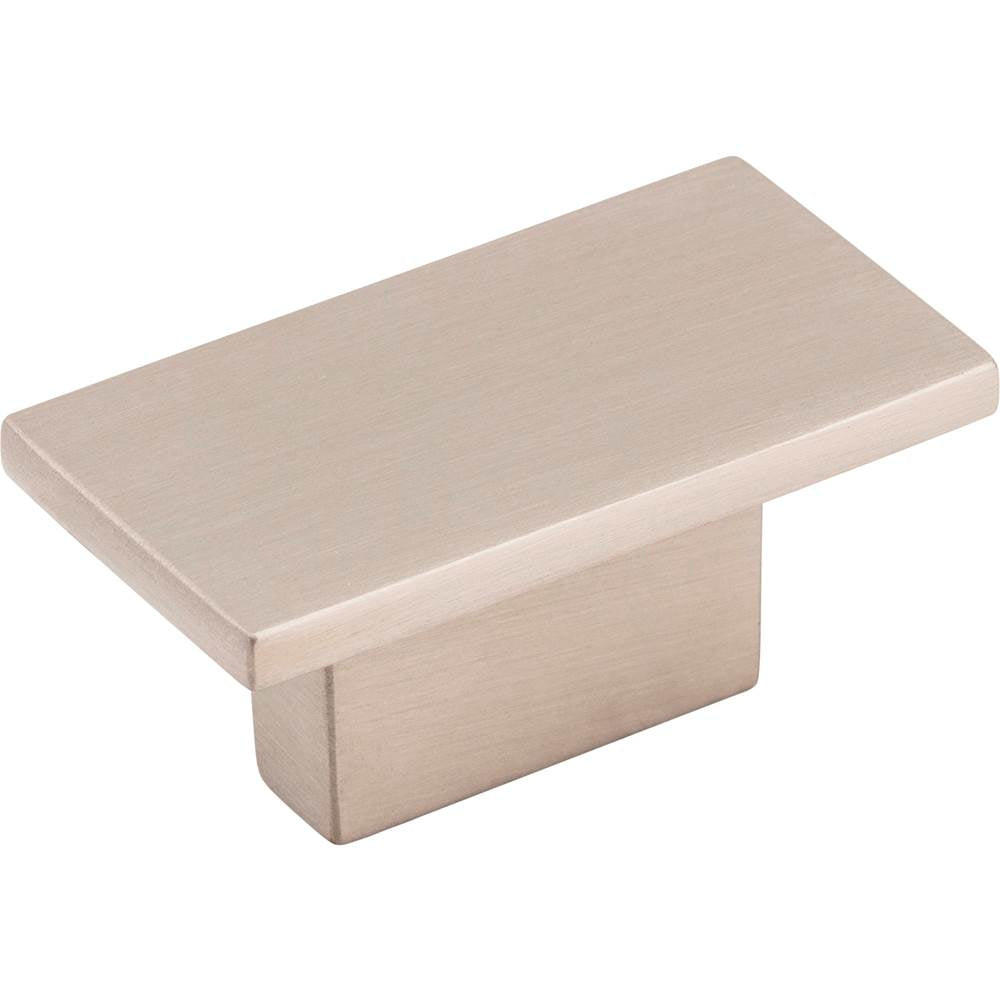 Jeffrey Alexander - 1-9/16'' Overall Length Satin Nickel Rectangle Mirada Cabinet Knob - Satin Nickel