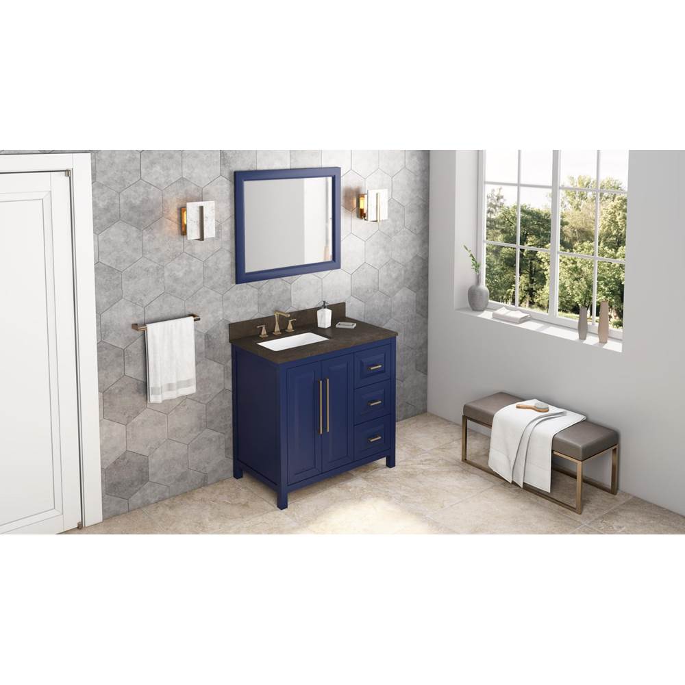 36'' Black Cade Vanity, left offset