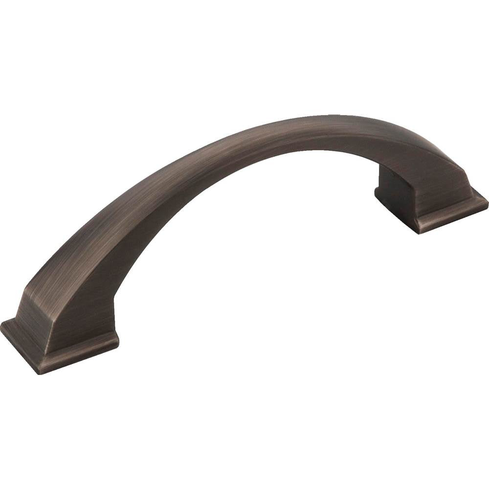 Jeffrey Alexander - 96 mm Center-to-Center Brushed Pewter Arched Roman Cabinet Pull - Brushed Pewter